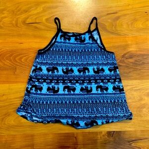 Rue21 blue elephant tank top
